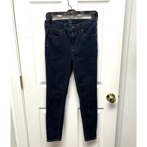 J. Crew Jeans 9 Inch Mid Rise Skinny, Dark Wash, Stretch, Women's Size 27